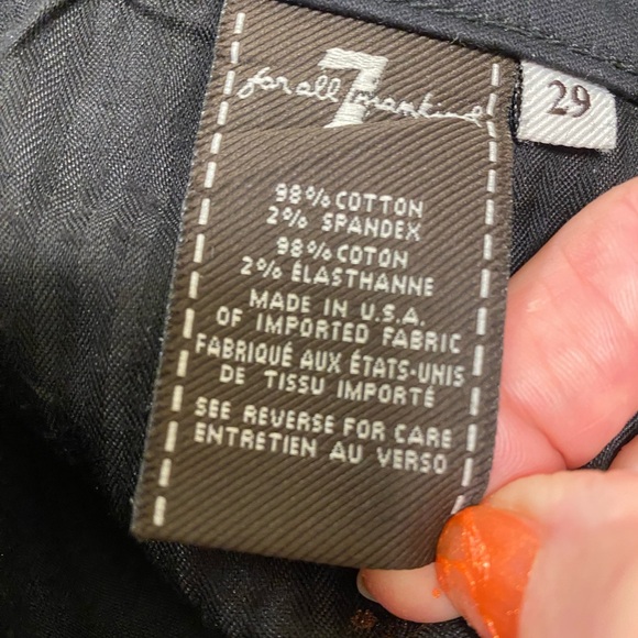 Black Coated Crinkled Cotton Skinny Jeans - Picture 7 of 8